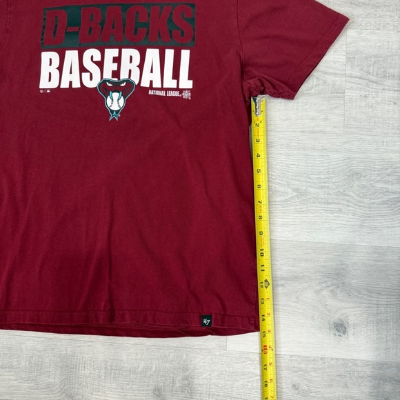 MLB Arizona D-Backs Baseball Maroon T-Shirt  100% Cotton - Size L - '47 Brand - Picture 10 of 17